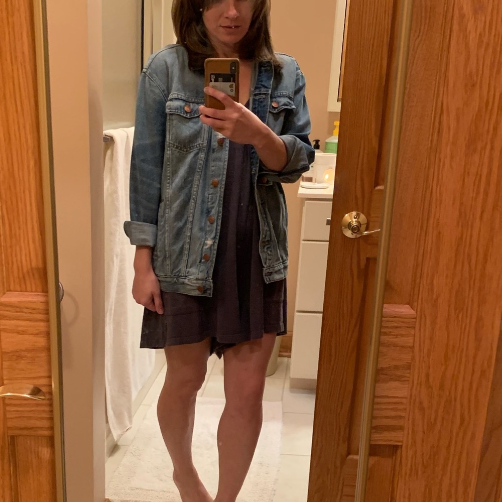 The Oversized Jean Jacket in Wortham Wash - Madewell size small